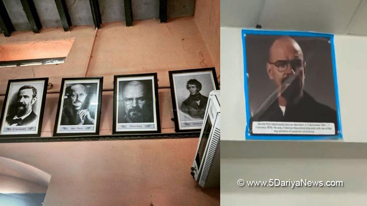 Breaking Bad Actor Bryan Cranston, Bryan Cranston, Bryan Cranston In Punjab School, Punjab School, Government School, Scientist Werner Heisenberg, Bryan Cranston As Werner Heisenberg, Punjab School Scientist Photo, Scientist Photo Punjab School, Punjab School News, Punjab News
