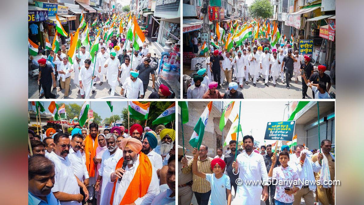 Amrinder Singh Raja Warring, Congress, Punjab Congress, Punjab Transport Minister, Transport Minister of Punjab, Amarinder Singh Raja Warring, Gidderbaha, Tiranga Yatra, Azadi Ka Amrit Mahotsav, 75th Anniversary of Indian Independence, 75th years of Independence, Har Ghar Trinaga