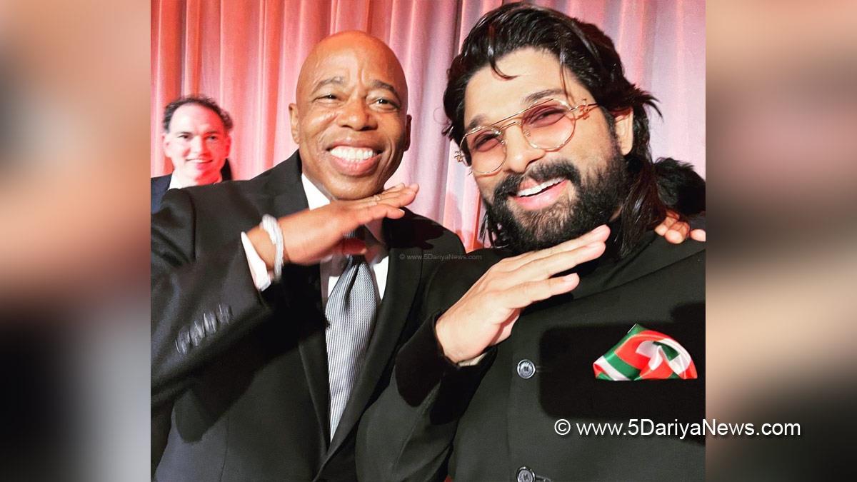 Tollywood, Entertainment, Actor, Actress, Cinema, Movie, Telugu Films, Chennai, Allu Arjun, Grand Marshal, New York City, Eric Adams