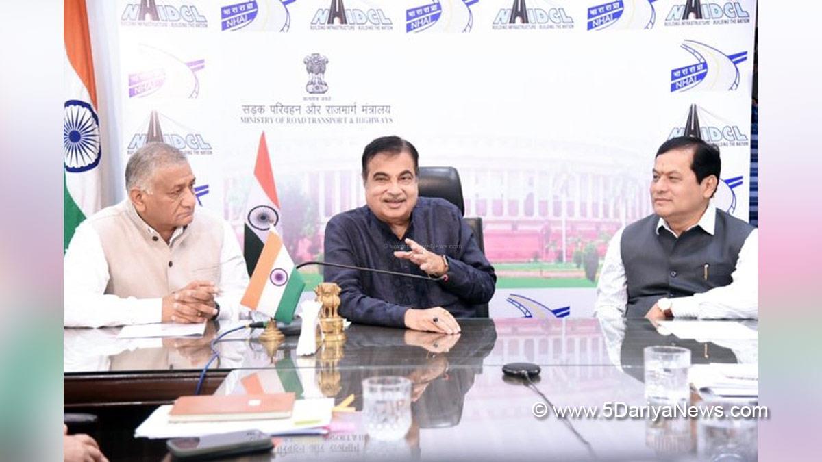 Nitin Gadkari, BJP, Bharatiya Janata Party, Union Minister of Road Transport & Highways, VK Singh, Sarbananda Sonowal, National Highways Logistics Management Ltd, NHLML, Inland Waterways Authority of India, IWAI, Rail Vikas Nigam Ltd, RVNL