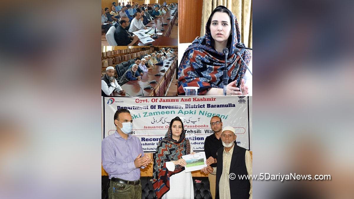 Baramulla, DDC Baramulla, Deputy Commissioner Baramulla, Dr. Syed Sehrish Asgar, Kashmir, Jammu And Kashmir, Jammu & Kashmir, District Administration Baramulla, Aapki Zameen Aapki Nigrani, Digital India Land Records Modernisation Programme, Land Records Information System, DILRM, Apni Zameen Apni Nigrani