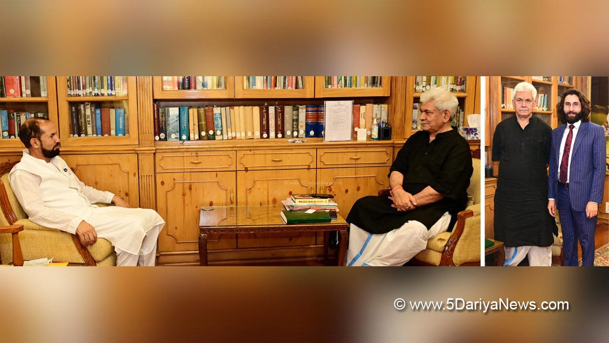 Manoj Sinha, Lieutenant Governor J&K, Raj Bhavan, Jammu, Srinagar, Kashmir, Jammu And Kashmir, Jammu & Kashmir, Nazir Ahmad Laway, Mir Junaid