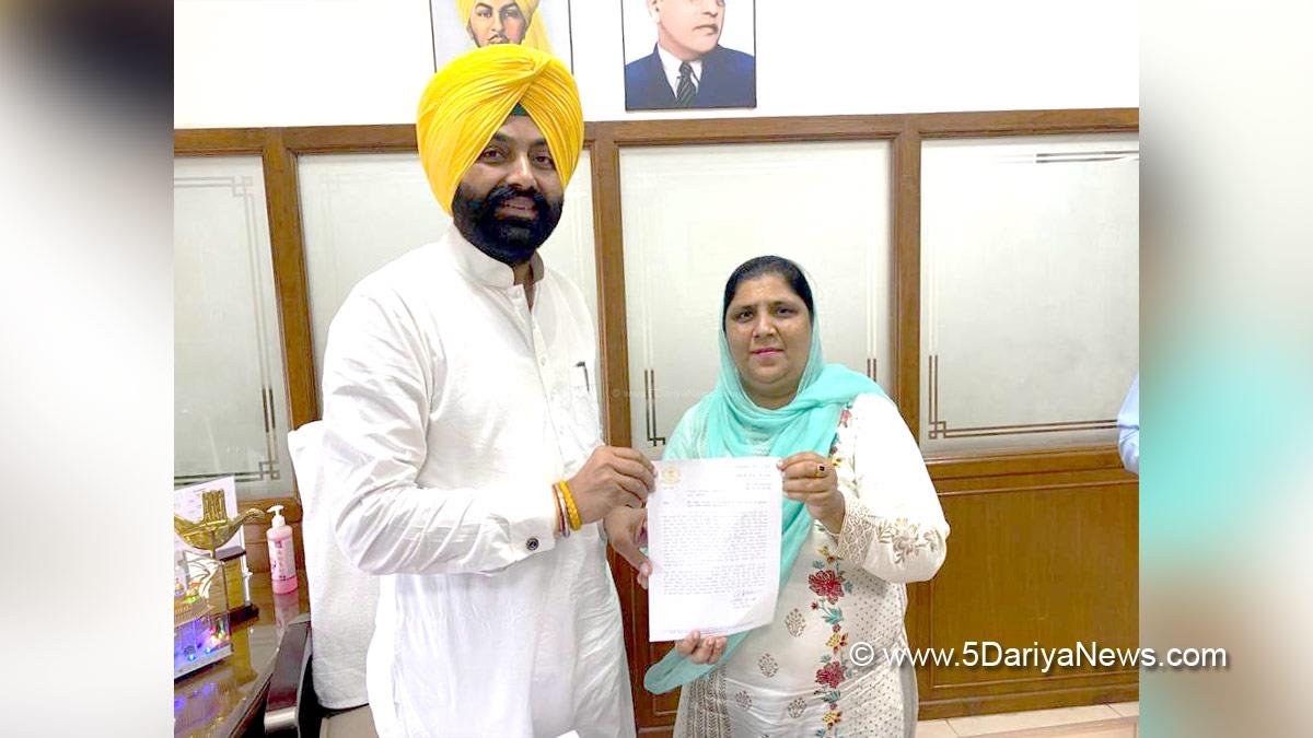 Laljit Singh Bhullar, AAP, Aam Aadmi Party, Aam Aadmi Party Punjab, AAP Punjab, Government of Punjab, Punjab Government, Saravjit Kaur Manuke