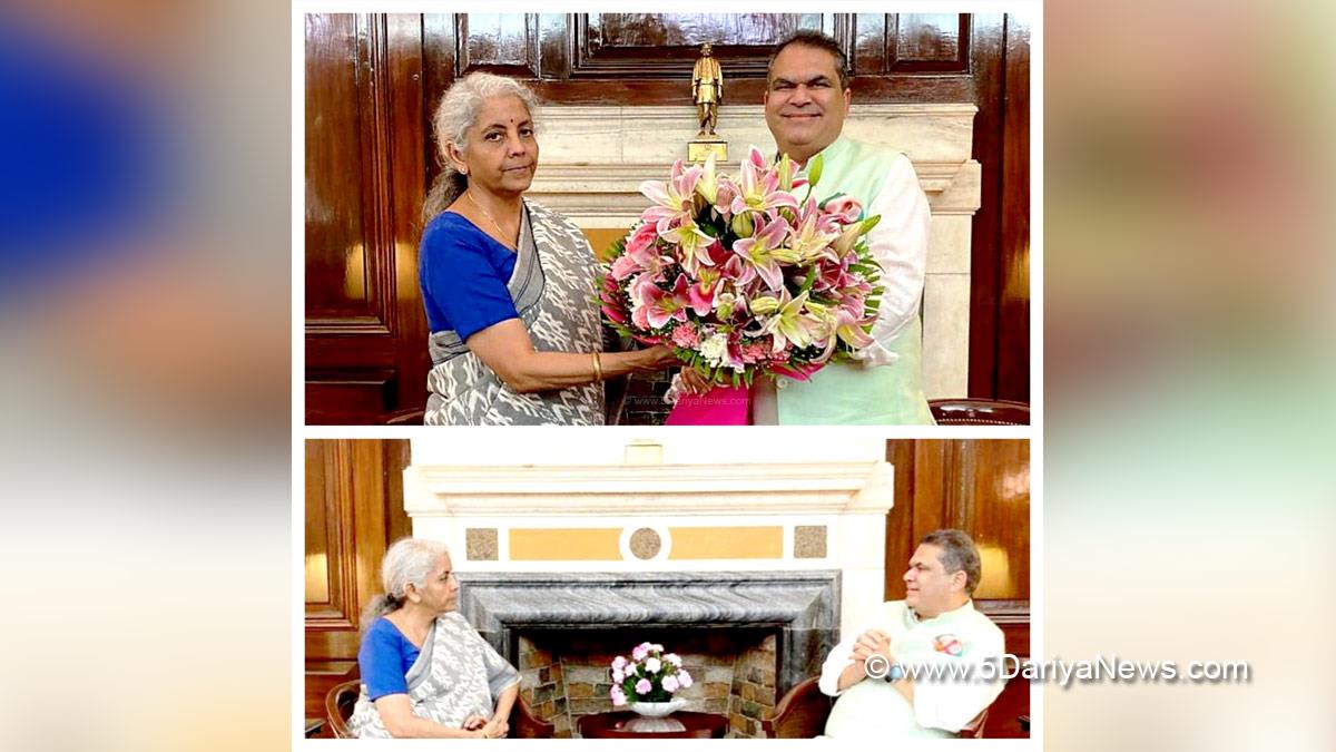 Nirmala Sitharaman, Union Minister for Finance & Corporate Affairs, BJP, Bharatiya Janata Party, Sanjeev Arora, MP, Rajya Sabha, Ludhiana, AAP, Aam Aadmi Party, Aam Aadmi Party Punjab, AAP Punjab