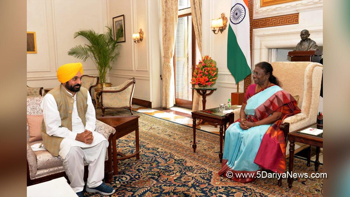 Bhagwant Mann, AAP, Aam Aadmi Party, Aam Aadmi Party Punjab, AAP Punjab, Government of Punjab, Punjab Government, Punjab, Chief Minister Of Punjab, Draupadi Murmu