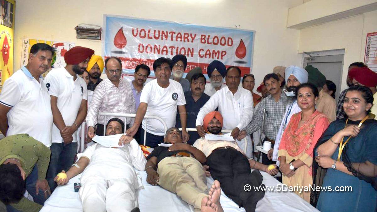 Bram Shanker Jimpa, AAP, Aam Aadmi Party, Aam Aadmi Party Punjab, AAP Punjab, Government of Punjab, Punjab Government, Hoshiarpur, Blood Camp, Blood Donation Camp