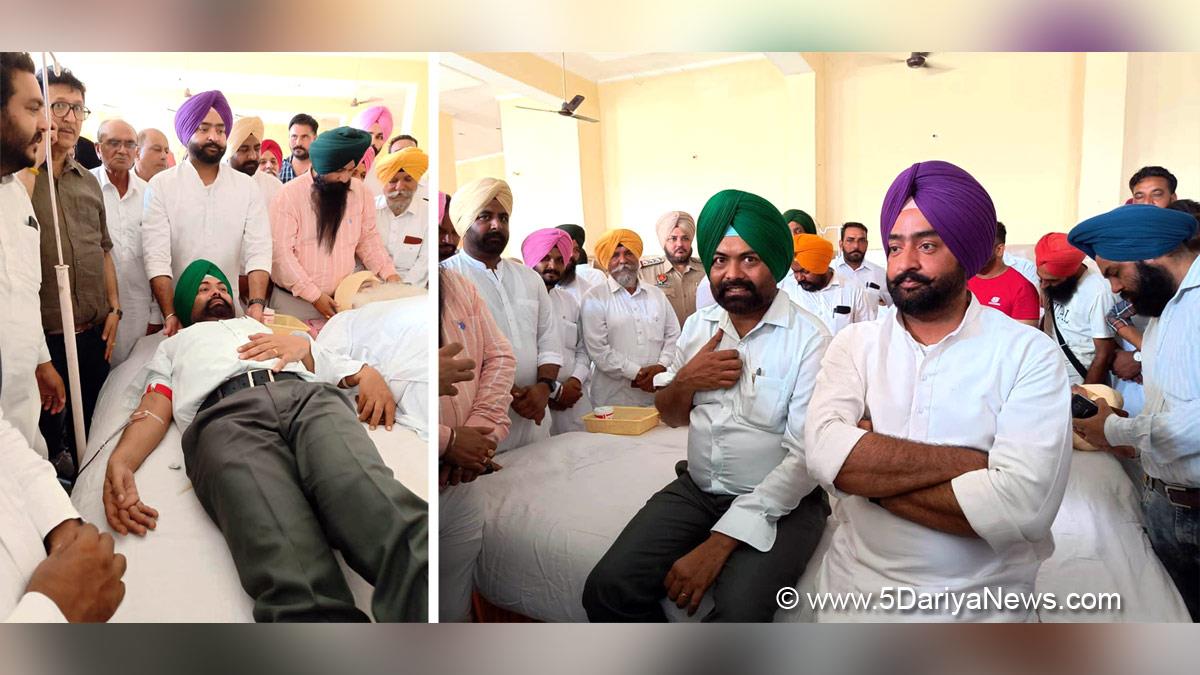 Devinderjeet Singh Laddi Dhose, Dharamkot, AAP, Aam Aadmi Party, Aam Aadmi Party Punjab, AAP Punjab, Blood Camp, Blood Donation Camp