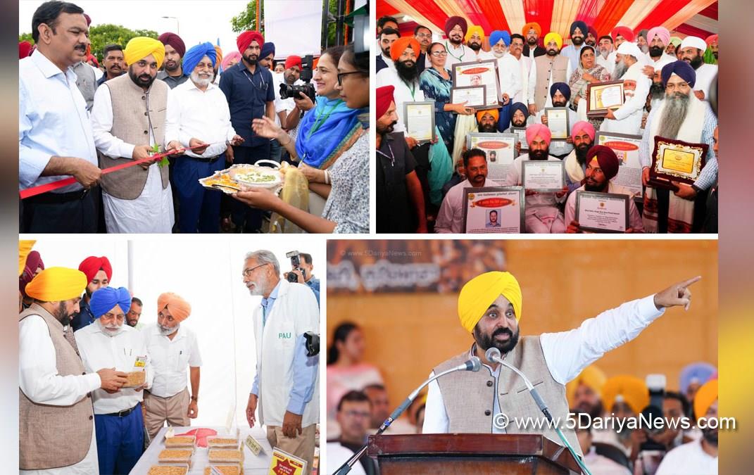 Bhagwant Mann, AAP, Aam Aadmi Party, Aam Aadmi Party Punjab, AAP Punjab, Government of Punjab, Punjab Government, Punjab, Chief Minister Of Punjab, Ludhiana, Pashu Palan Mela, Kisan Mela, Guru Angad Dev Veterinary, Animal Sciences University