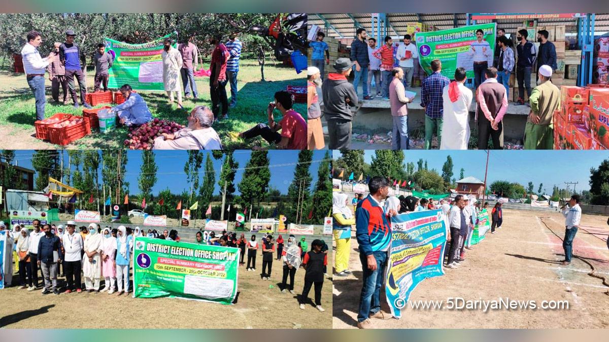 Systematic Voters Education and Electoral Participation, SVEEP, District Election Office Shopian, Jahanger Ahmad, Shopian, Kashmir, Jammu And Kashmir, Jammu & Kashmir