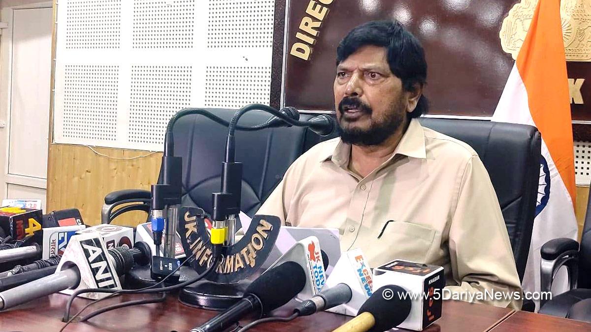 Ramdas Athawale, Union Minister of State for Social Justice and Empowerment, Jammu, Srinagar, Kashmir, Jammu And Kashmir, Jammu & Kashmir
