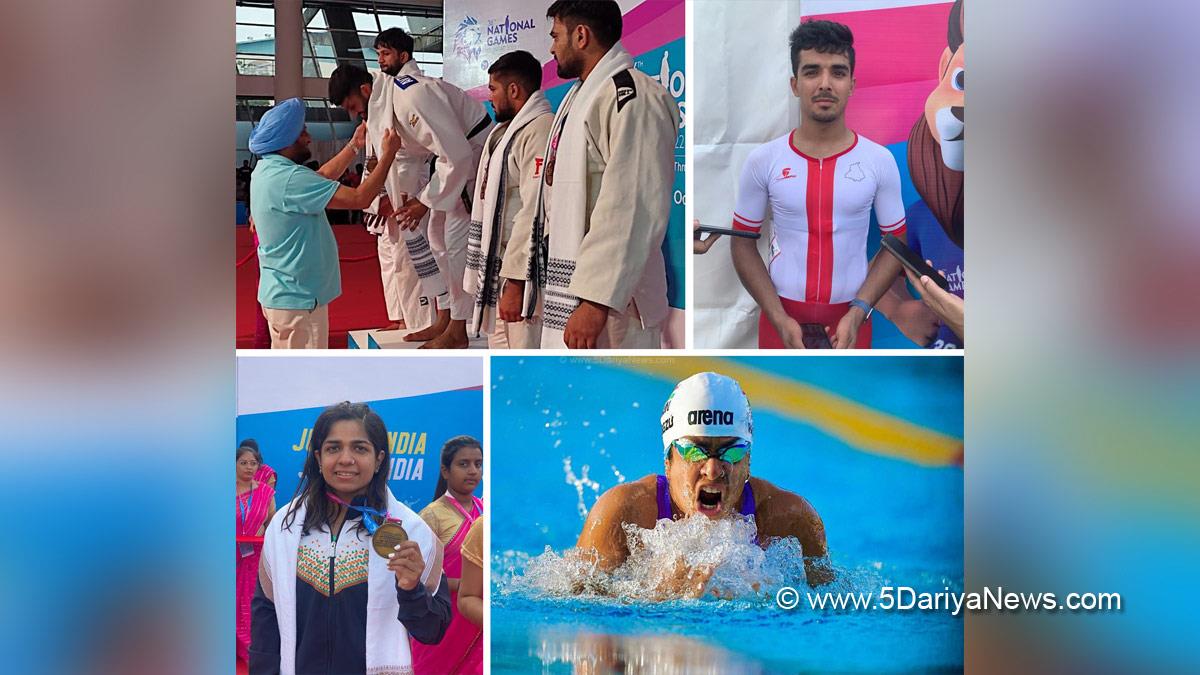 Sports News, 36th National Games, Chahat Arora, Swimmer Chahat Arora, Swimming, Judo, Cycling, Avtar Singh, Harshvir Singh