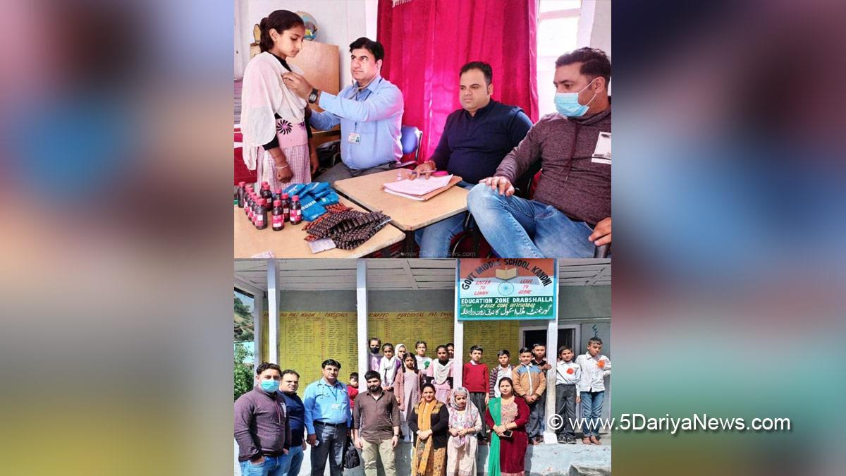 Kishtwar, Government Middle School, GMS, Rashtriya Bal Swasthya Karyakarm, RBSK, Dr Sat Lal Manhas, Jammu And Kashmir, Jammu & Kashmir