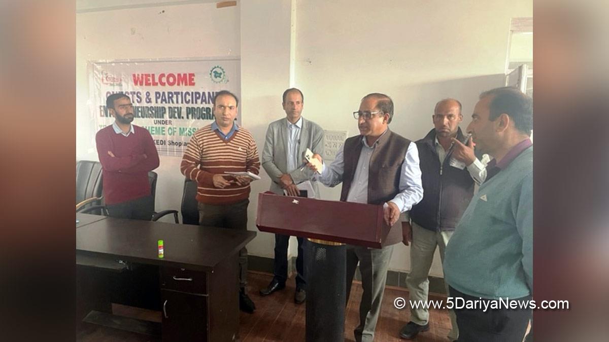 JK Admin, Kashmir, Jammu And Kashmir, Jammu & Kashmir, Srinagar, Jammu, Entrepreneurship Development Programme, EDP, Jammu and Kashmir Entrepreneurship Development Institute, JKEDI, Ajaz Ahmad Bhat, Shopian