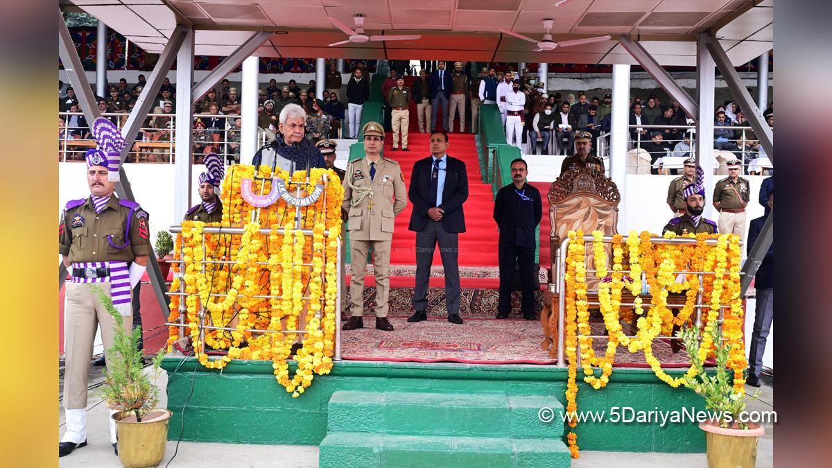 Manoj Sinha, Lieutenant Governor J&K, Raj Bhavan, Jammu, Srinagar, Kashmir, Jammu And Kashmir, Jammu & Kashmir, Police Commemoration Day, Police Commemoration Day 2022