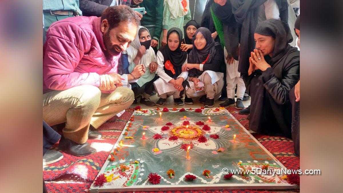 Poonch, Government Model Higher Secondary School Sawjian Poonch, Rangoli Competition, Diwali Festival