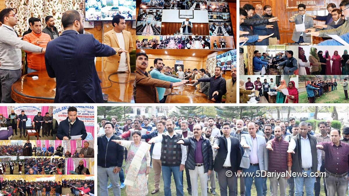 Srinagar, Vigilance Awareness Week, Vigilance Awareness Week 2022, District Development Commissioners, Jammu And Kashmir, Jammu & Kashmir