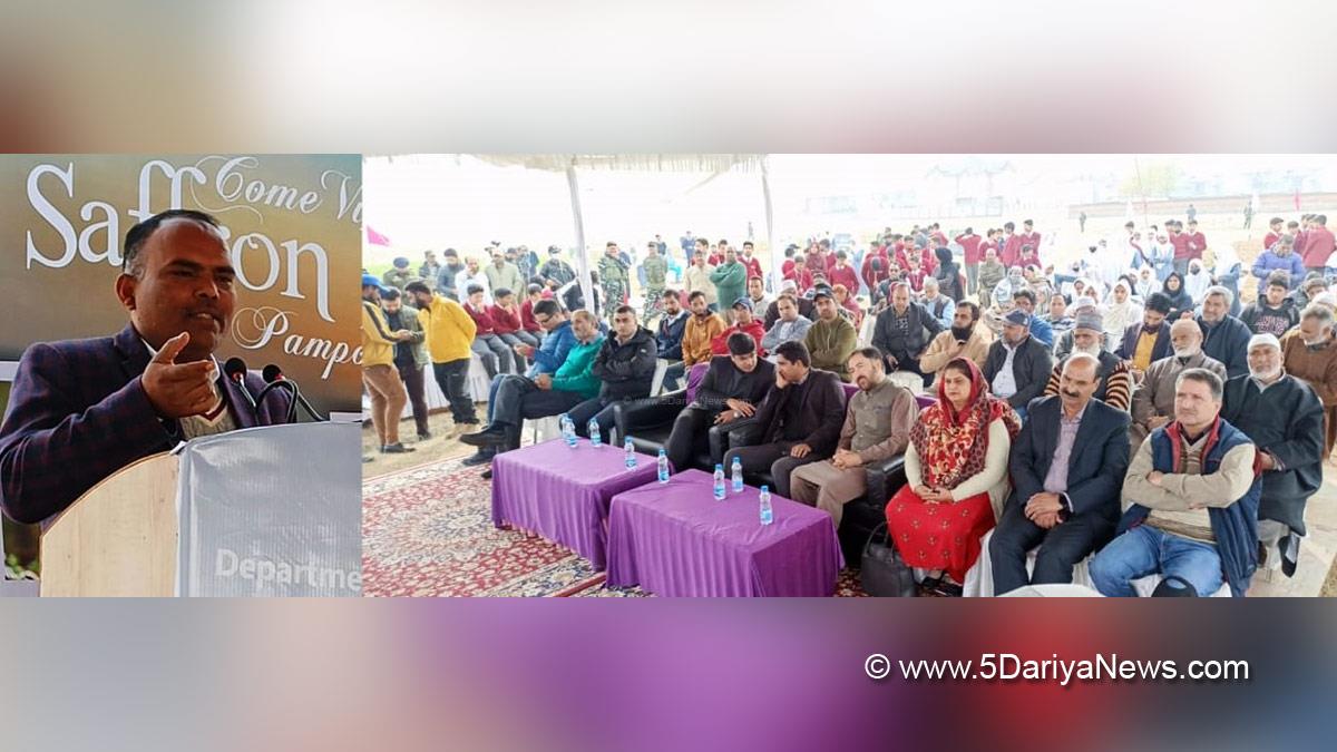 Pampore, Pandurang K Pole, Divisional Commissioner Kashmir, Directorate of Tourism, Jammu And Kashmir, Jammu & Kashmir