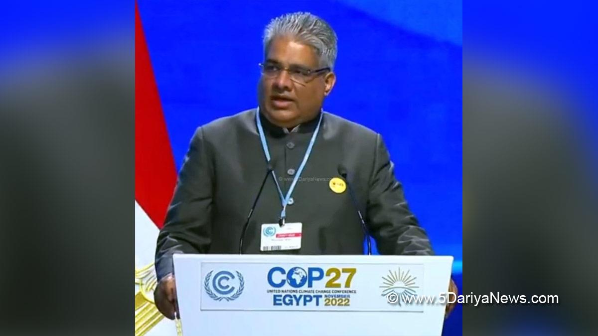 Bhupender Yadav, BJP, Bharatiya Janata Party, Environment Minister, COP27                 