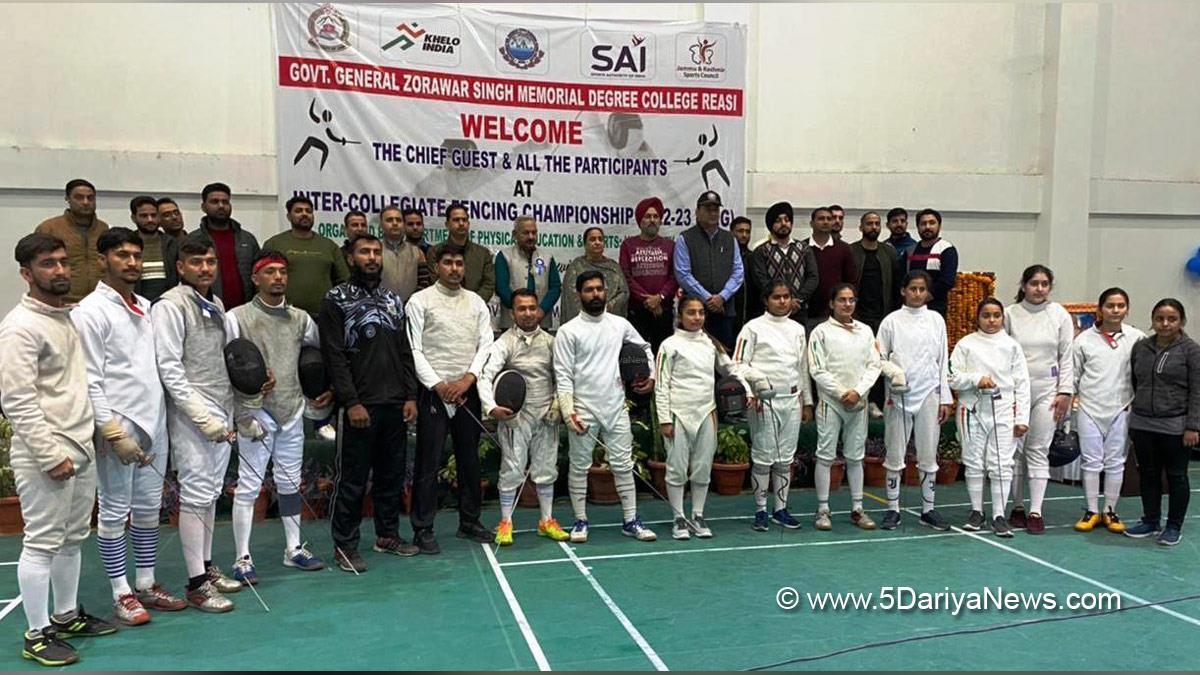 Jammu, Inter College Fencing Championship 2022 23, GGZSMDC Reasi, Directorate of Sports and Physical Education, Jammu And Kashmir, Jammu & Kashmir