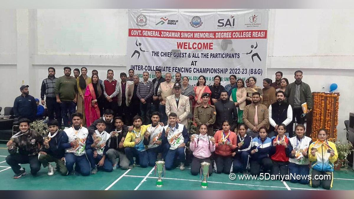 Reasi, Inter College Fencing Championship, Inter College Fencing Championship 2022 23, Government General Zorawar Singh Memorial Degree College Reasi, Jammu And Kashmir, Jammu & Kashmir