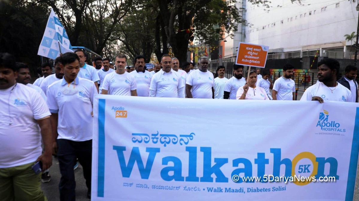 Health, Bengaluru, Apollo Hospitals, Walk Madi Diabetes Solisi, Sheshadripuram
