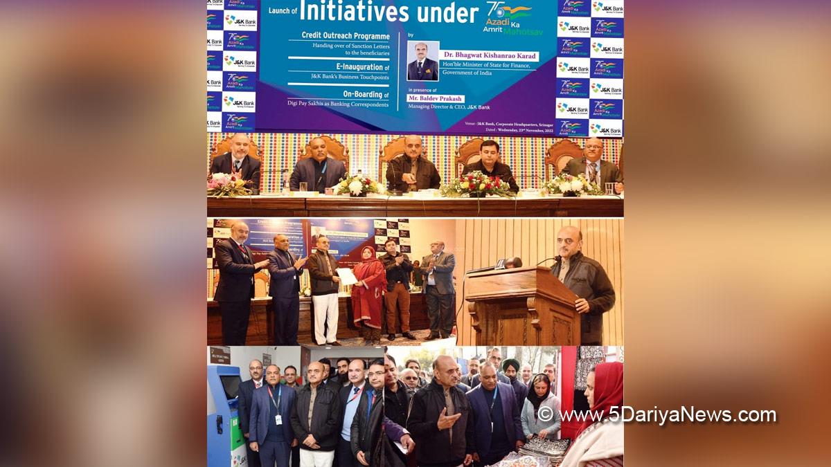 Srinagar, Dr. Bhagwat Kishanrao Karad, BJP, Bhartiya Janta Party, Union Minister of State for Finance