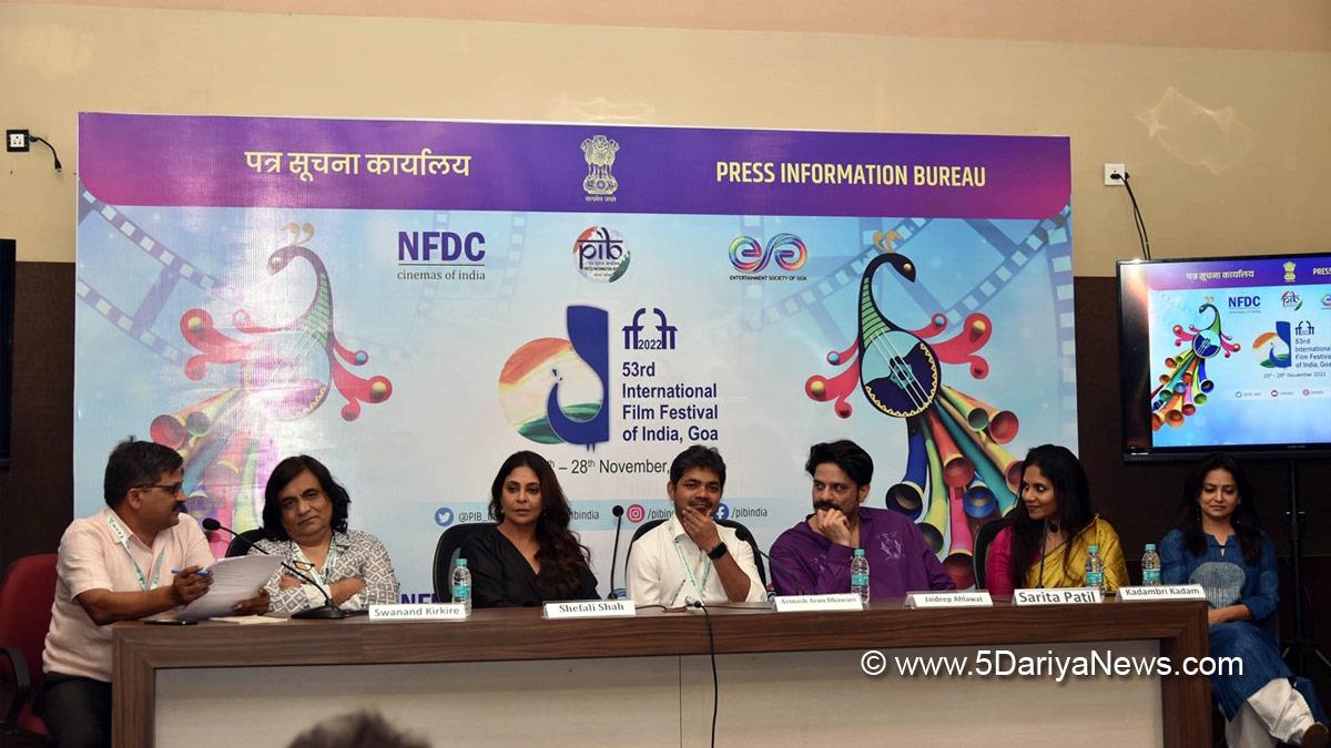 Bollywood, IFFI Table Talks, 53rd International Film Festival of India, Panaji, Goa, #IFFIWood, 53rd IFFI, Avinash Arun, Three of Us, Shefali Shah, Jaideep Ahlawat, Swanand Kirkire in lead roles. 