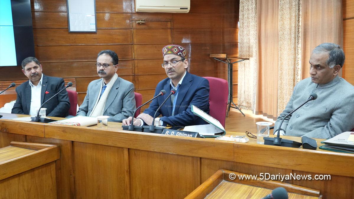 Chief Secretary Himachal Pradesh, R.D. Dhiman, Himachal Pradesh, Shimla, Chief Secretary Himachal