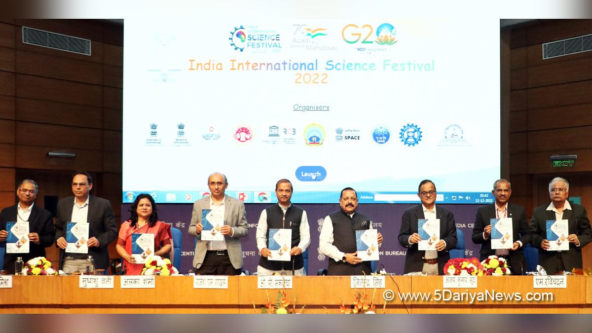Dr Jitendra Singh, Dr. Jitendra Singh, Bharatiya Janata Party, BJP, Union Earth Sciences Minister, India International Science Festival, IISF-2022