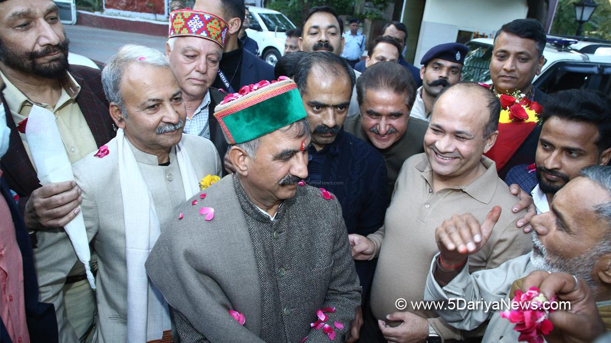 Sukhvinder Singh Sukhu, Himachal Pradesh, Himachal, Congress, Indian National Congress, Himachal Congress, Shimla, Chief Minister of Himachal Pradesh