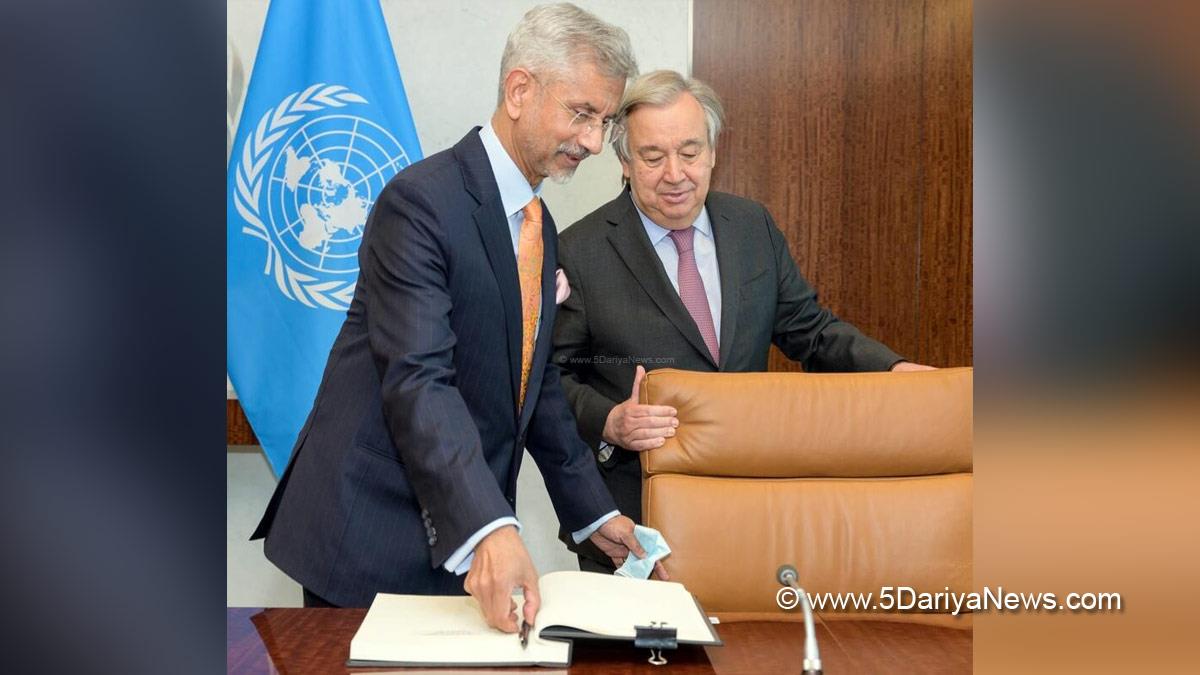 Subrahmanyam Jaishankar, External Affairs Minister, BJP, Bharatiya Janata Party, Antonio Guterres, United Nations, Secretary General, International Leader