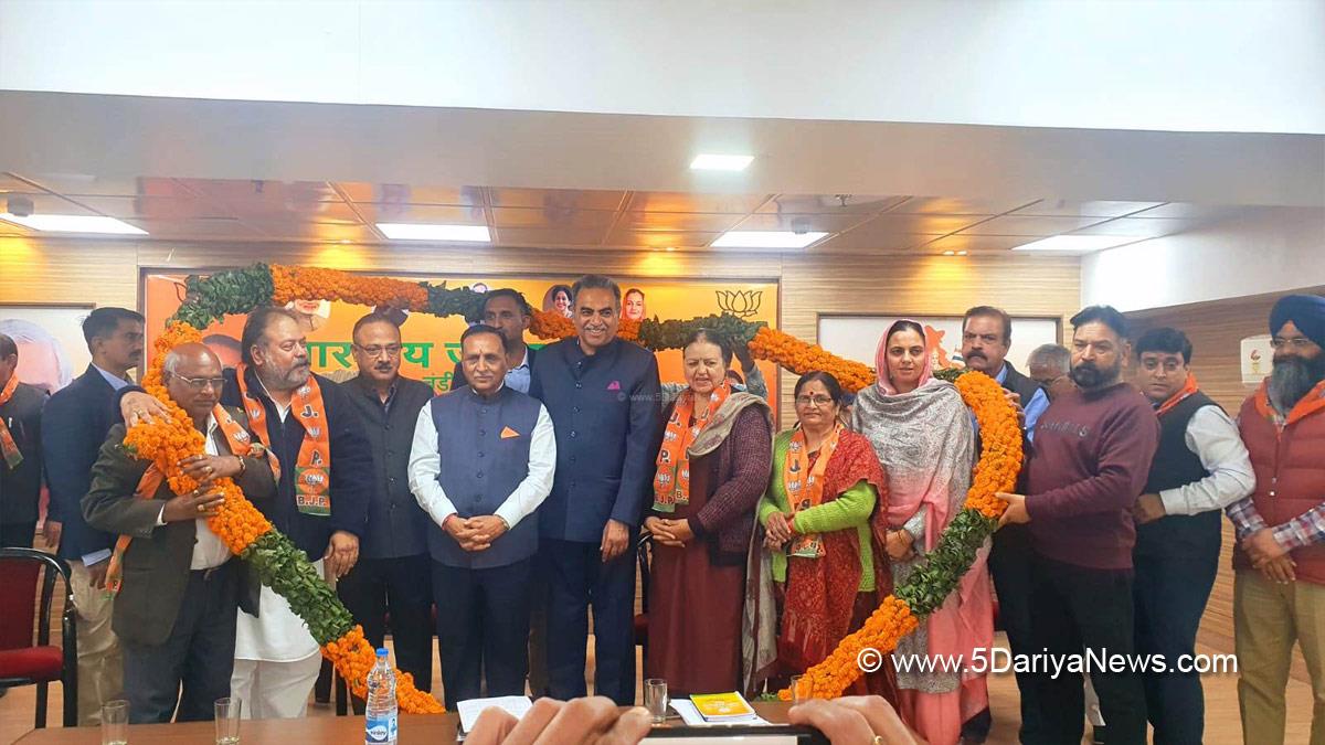 Vijay Rupani, Arun Sood, Sanjay Tandon, BJP Chandigarh, Bharatiya Janata Party, BJP
