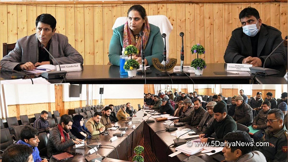 Ganderbal, Chairperson District Development Council Ganderbal, Nuzhat Ishfaq, Area Development Fund, ADF, Jammu And Kashmir, Jammu & Kashmir