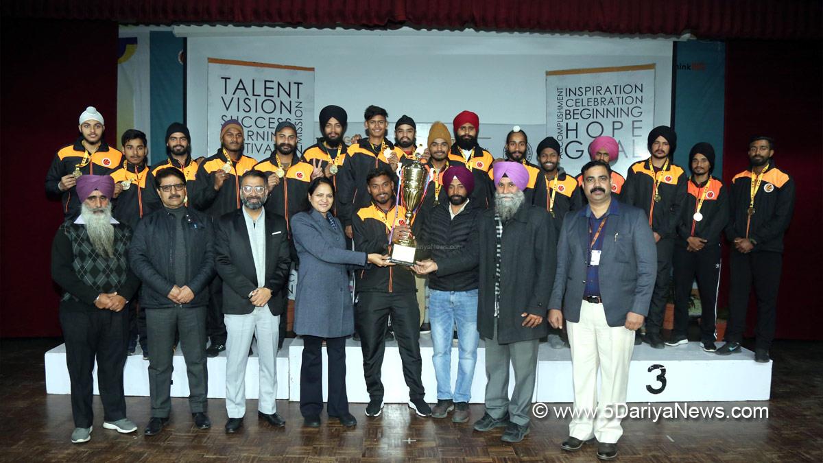 LPU grabbed North-Zone Inter University Hockey (Men) Championship-2022-23 Trophy GNDU Amritsar declared 2nd and Punjabi University Patiala 3rd  Jalandhar  Lovely Professional University (LPU) has lifted the North-Zone Inter-University Hockey (Men) Championship-2022-23. Of the last four matches played after all other league qualifiers; LPU team gained 7 points with three wins and one draw to become overall champion.  GNDU Amritsar accumulated 5 points with 2 wins and one draw; and, Punjabi Univer