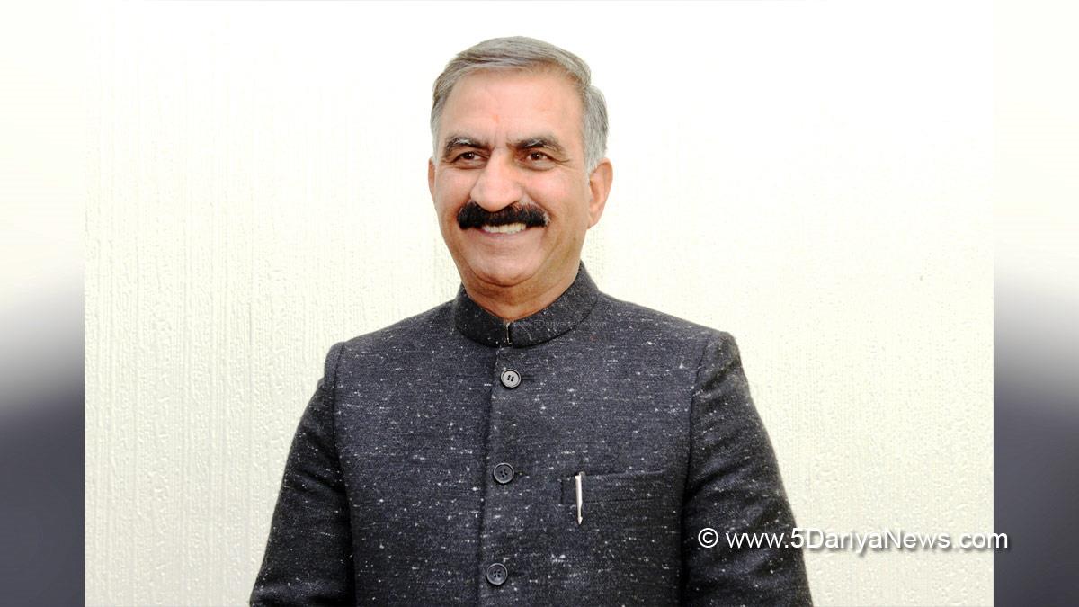 Sukhvinder Singh Sukhu, Himachal Pradesh, Himachal, Congress, Indian National Congress, Himachal Congress, Shimla, Chief Minister of Himachal Pradesh