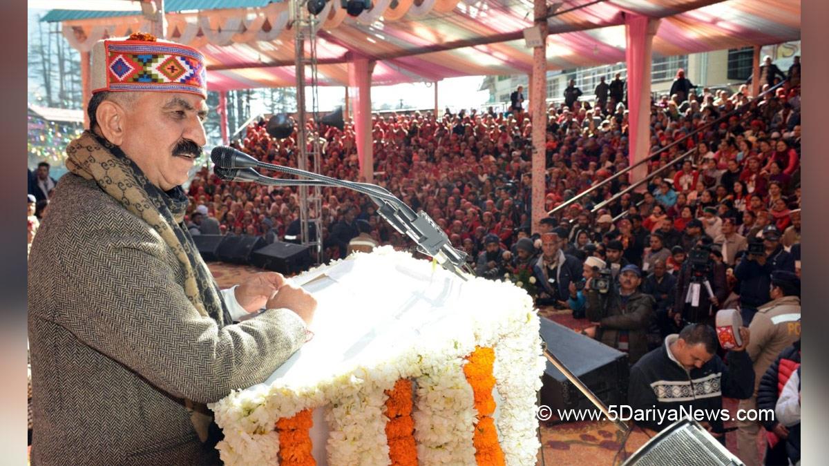 Sukhvinder Singh Sukhu, Himachal Pradesh, Himachal, Congress, Indian National Congress, Himachal Congress, Shimla, Chief Minister of Himachal Pradesh, Manali, Winter Carnival Manali
