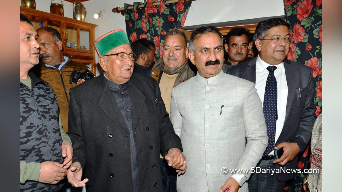 Sukhvinder Singh Sukhu, Himachal Pradesh, Himachal, Congress, Indian National Congress, Himachal Congress, Shimla , Chief Minister of Himachal Pradesh, Brij Behari Lal Butail, BBL Butail, Palampur