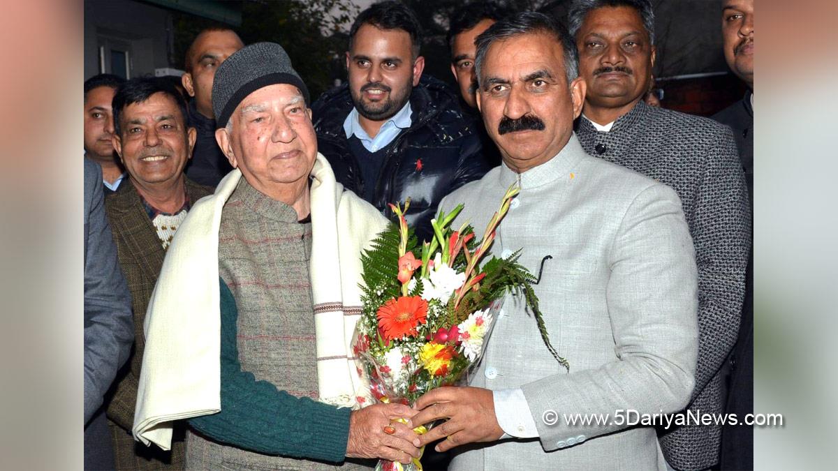 Sukhvinder Singh Sukhu, Shanta Kumar, Himachal Pradesh, Himachal, Congress, Indian National Congress, Himachal Congress, Shimla , Chief Minister of Himachal Pradesh, Palampur