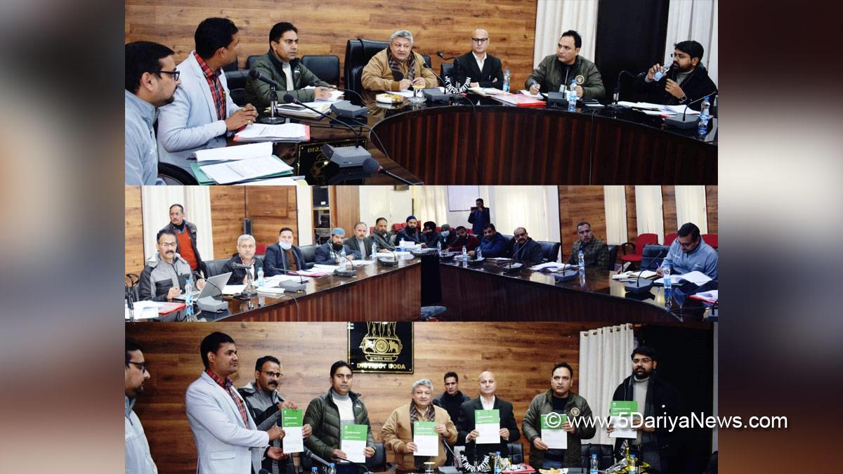 Doda, Deputy Commissioner Doda, Vishesh Paul Mahajan, Jammu, Kashmir, Jammu And Kashmir, Jammu & Kashmir, District Administration Doda, District Level Review Committee, DLRC, District Consultative Committee, DCC
