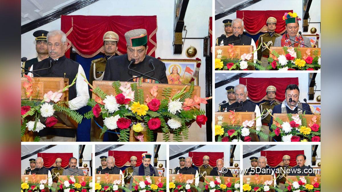 Governor Rajendra Vishwanath Arlekar administers oath to seven Cabinet rank Ministers