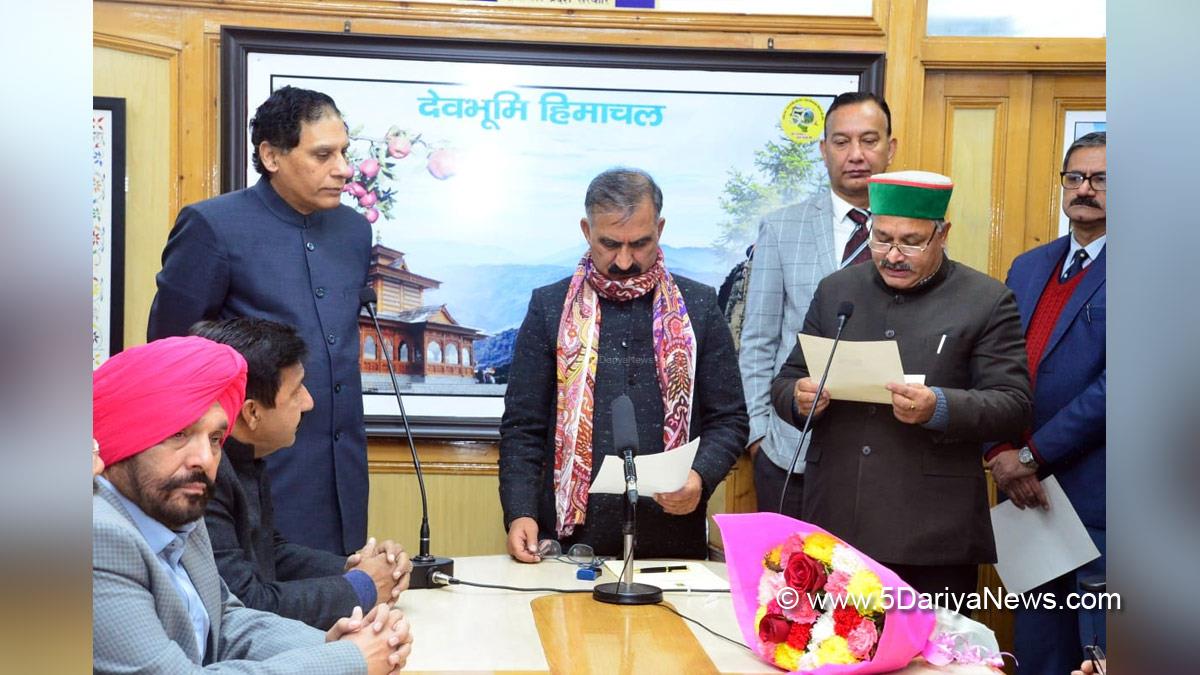 Sukhvinder Singh Sukhu, Himachal Pradesh, Himachal, Congress, Indian National Congress, Himachal Congress, Shimla, Chief Minister of Himachal Pradesh, Chief Parliamentary Secretaries, CPS