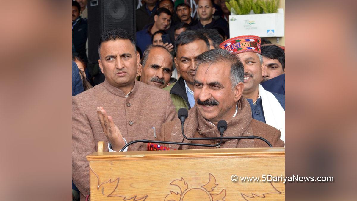 Sukhvinder Singh Sukhu, Himachal Pradesh, Himachal, Congress, Indian National Congress, Himachal Congress, Shimla, Chief Minister of Himachal Pradesh, Old Pension Scheme, OPS, National Pension System, NPS