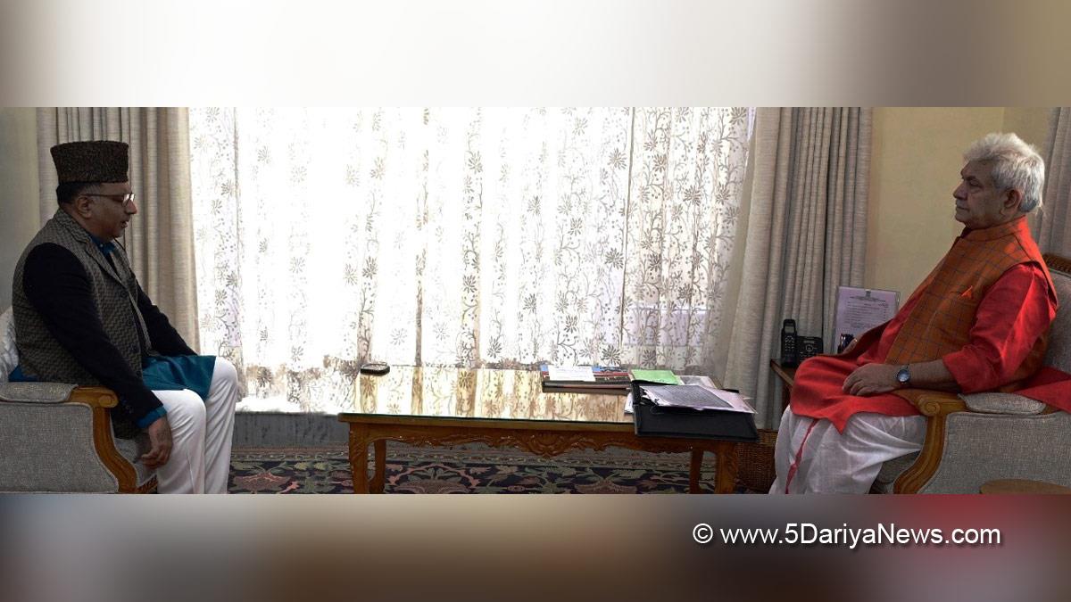Manoj Sinha, Lieutenant Governor J&K, Raj Bhavan, Jammu, Srinagar, Kashmir, Jammu And Kashmir, Jammu & Kashmir, Gulam Ali Khatana 