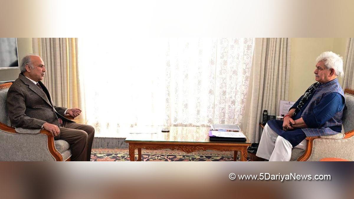 Manoj Sinha, Lieutenant Governor J&K, Raj Bhavan, Jammu, Srinagar, Kashmir, Jammu And Kashmir, Jammu & Kashmir, Hasnain Masoodi