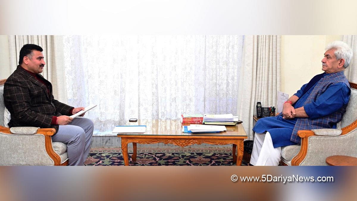 Manoj Sinha, Lieutenant Governor J&K, Raj Bhavan, Jammu, Srinagar, Kashmir, Jammu And Kashmir, Jammu & Kashmir, Anil Sharma