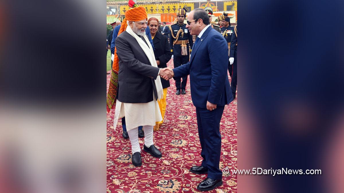Narendra Modi, Modi, BJP, Bharatiya Janata Party, Prime Minister of India, Prime Minister, Narendra Damodardas Modi, Egyptian President Abdel Fattah el Sisi, Republic Day, 74th Republic Day