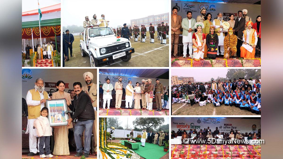 Anil Vij, Haryana, Bharatiya Janata Party, BJP, BJP Haryana, #RepublicDay, #26january, Republic Day, 74th Republic Day, 74th Republic Day of India, 26 january