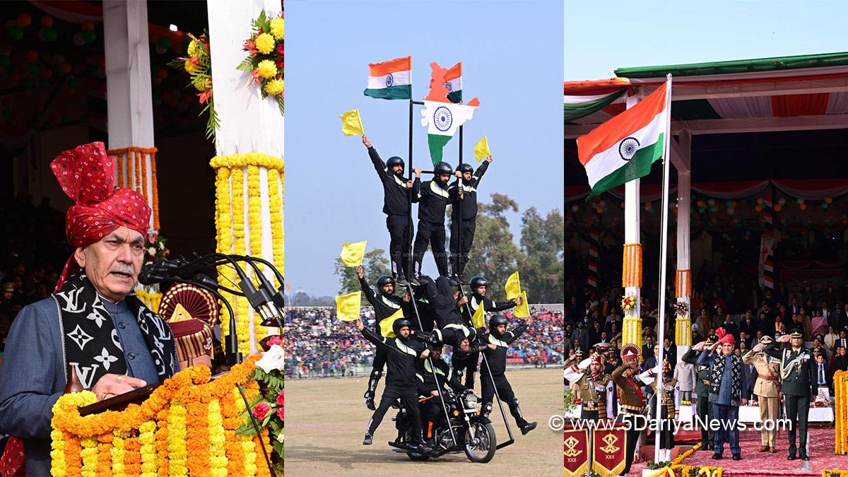 Manoj Sinha, Lieutenant Governor J&K, Raj Bhavan, Jammu, Srinagar, Kashmir, Jammu And Kashmir, Jammu & Kashmir, Republic Day, 74th Republic Day