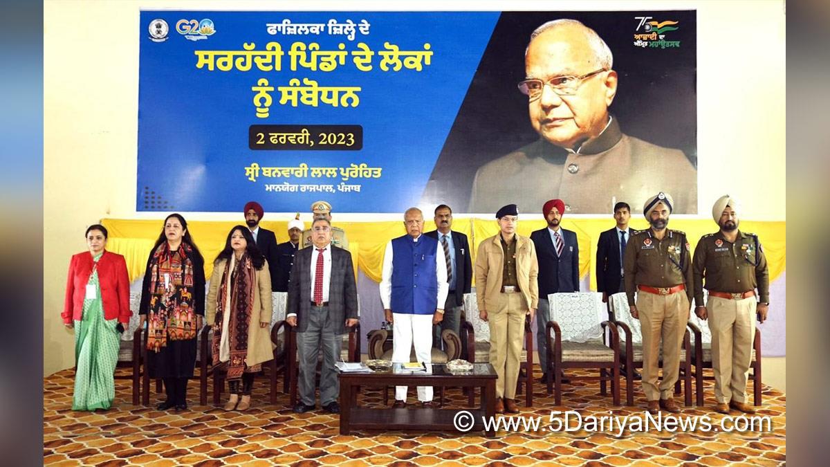 Banwari Lal Purohit, Banwarilal Purohit, Governor of Punjab, Punjab Governor, Punjab Raj Bhavan, Vijay Kumar Janjua, Chief Secretary, Chief Secretary of Punjab, Chief Secretary Punjab, Gaurav Yadav, Punjab Police, Police, DC Fazilka, Senu Duggal, Fazilka, Deputy Commissioner Fazilka
