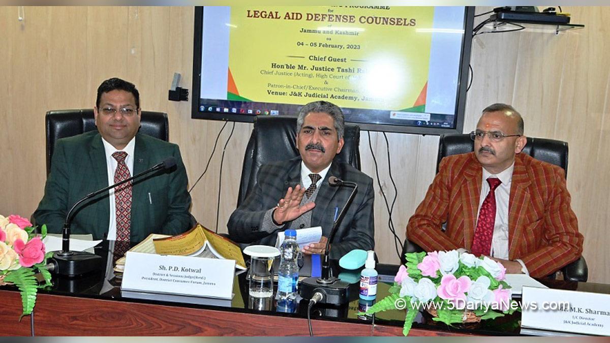 Judiciary, Justice Tashi Rabstan, Jammu And Kashmir, Jammu & Kashmir, Legal Aid Defence Counsels, LADCs